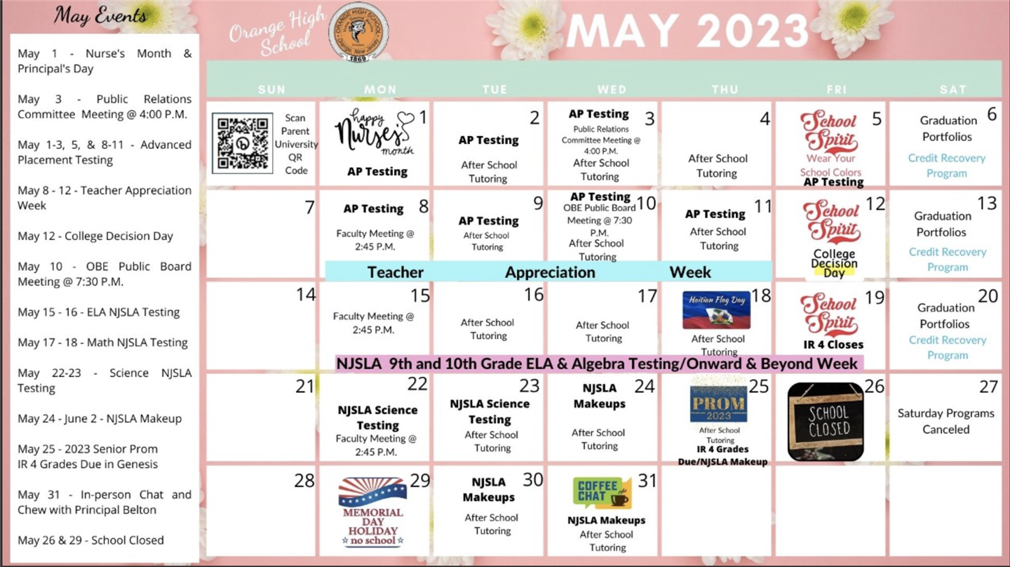 OHS School Calendar